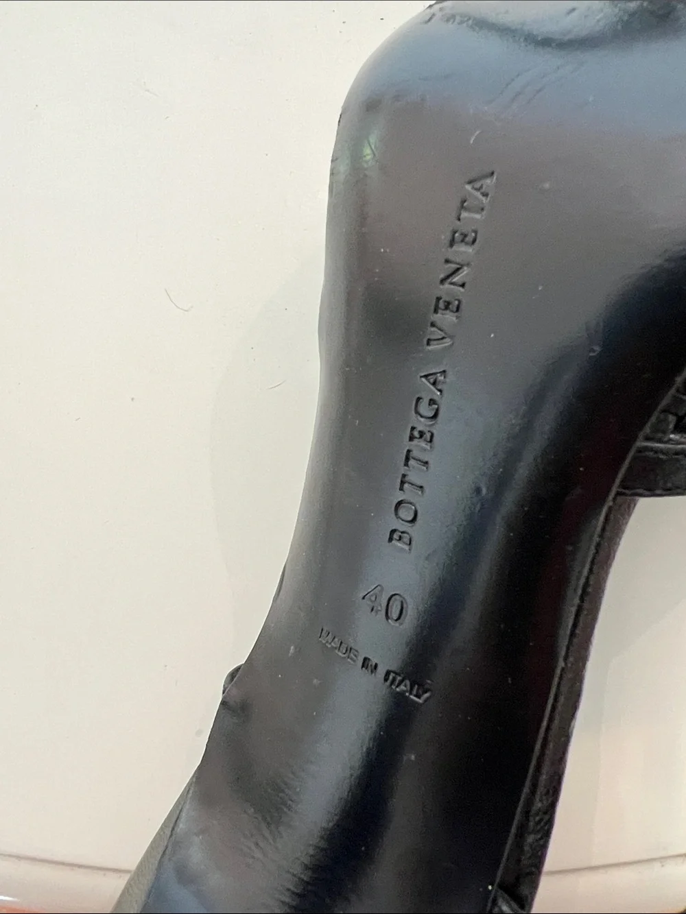 Bottega Veneta Black Woven Leather Slingback Heels